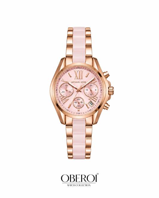 Rose Blush Roman Chronograph — Quartz Movement