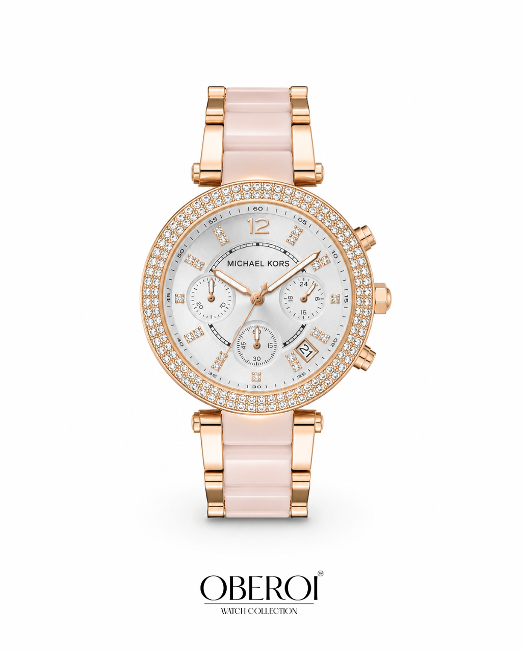 Blush Royale Crystal Chronograph — Quartz Movement