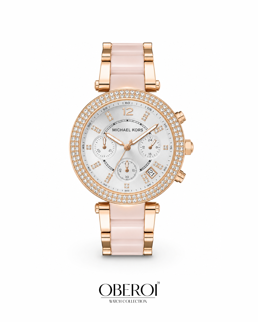 Blush Royale Crystal Chronograph — Quartz Movement