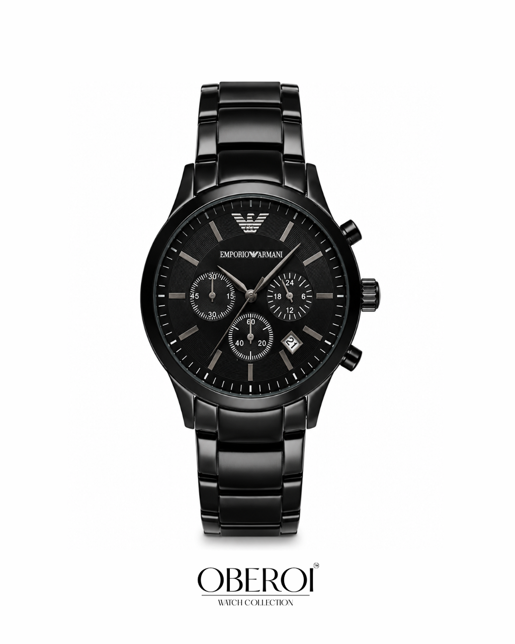Obsidian Noir Chronograph — Quartz Movement