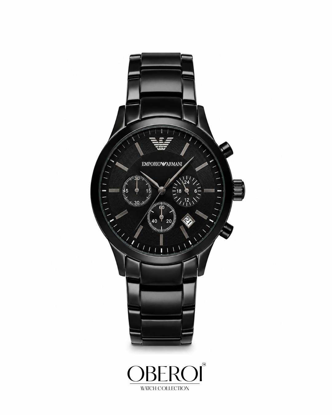Obsidian Noir Chronograph — Quartz Movement