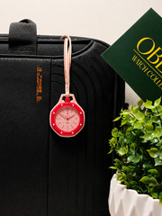 Ruby Pop Bag Charm — Quartz Movement