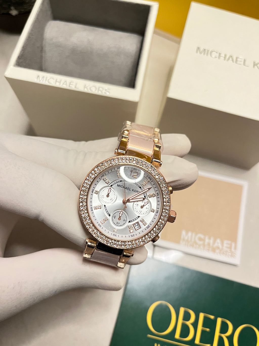Blush Royale Crystal Chronograph — Quartz Movement