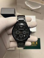 Obsidian Noir Chronograph — Quartz Movement