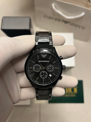 Obsidian Noir Chronograph — Quartz Movement