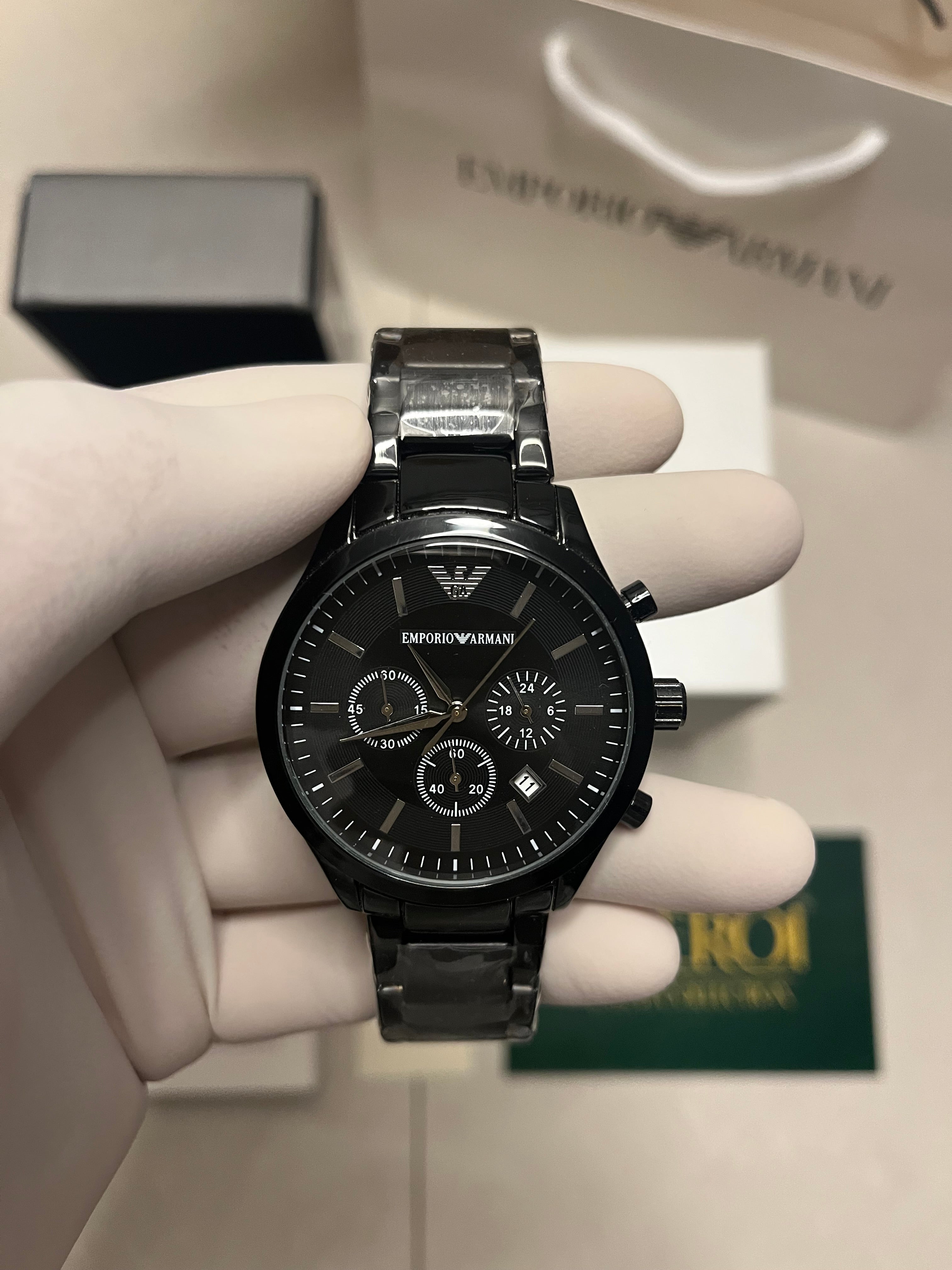 Obsidian Noir Chronograph — Quartz Movement