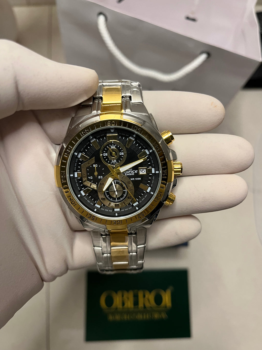 Dual-Tone Sovereign Chronograph — Quartz Movement