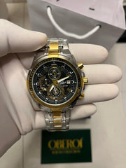Dual-Tone Sovereign Chronograph — Quartz Movement