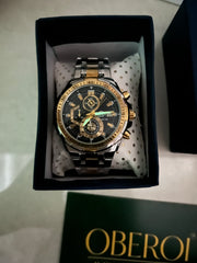 Dual-Tone Sovereign Chronograph — Quartz Movement
