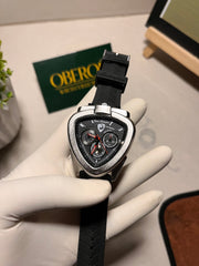 Silver Apex Chronograph — Quartz Movement