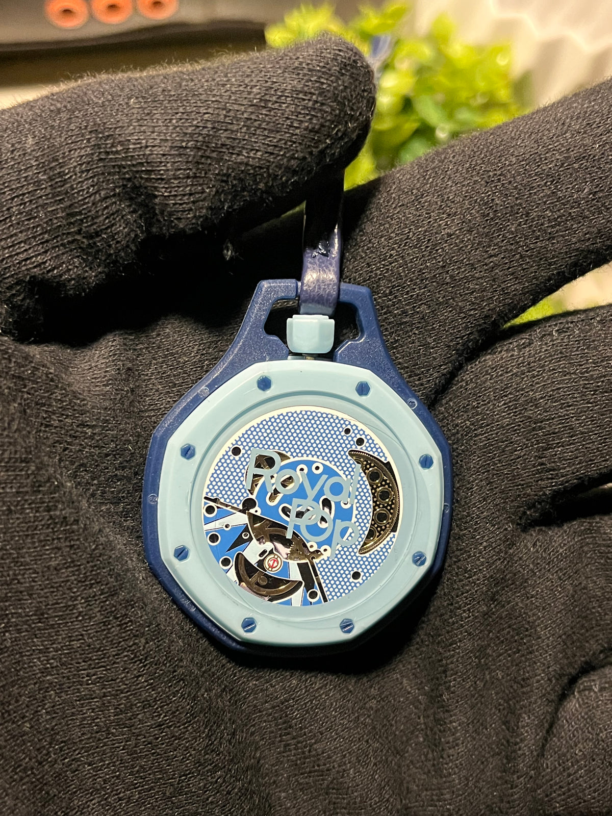 Ocean Blue Bag Charm — Quartz Movement