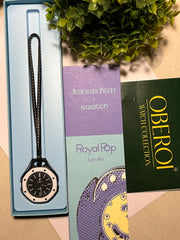 Onyx Pearl Bag Charm — Quartz Movement