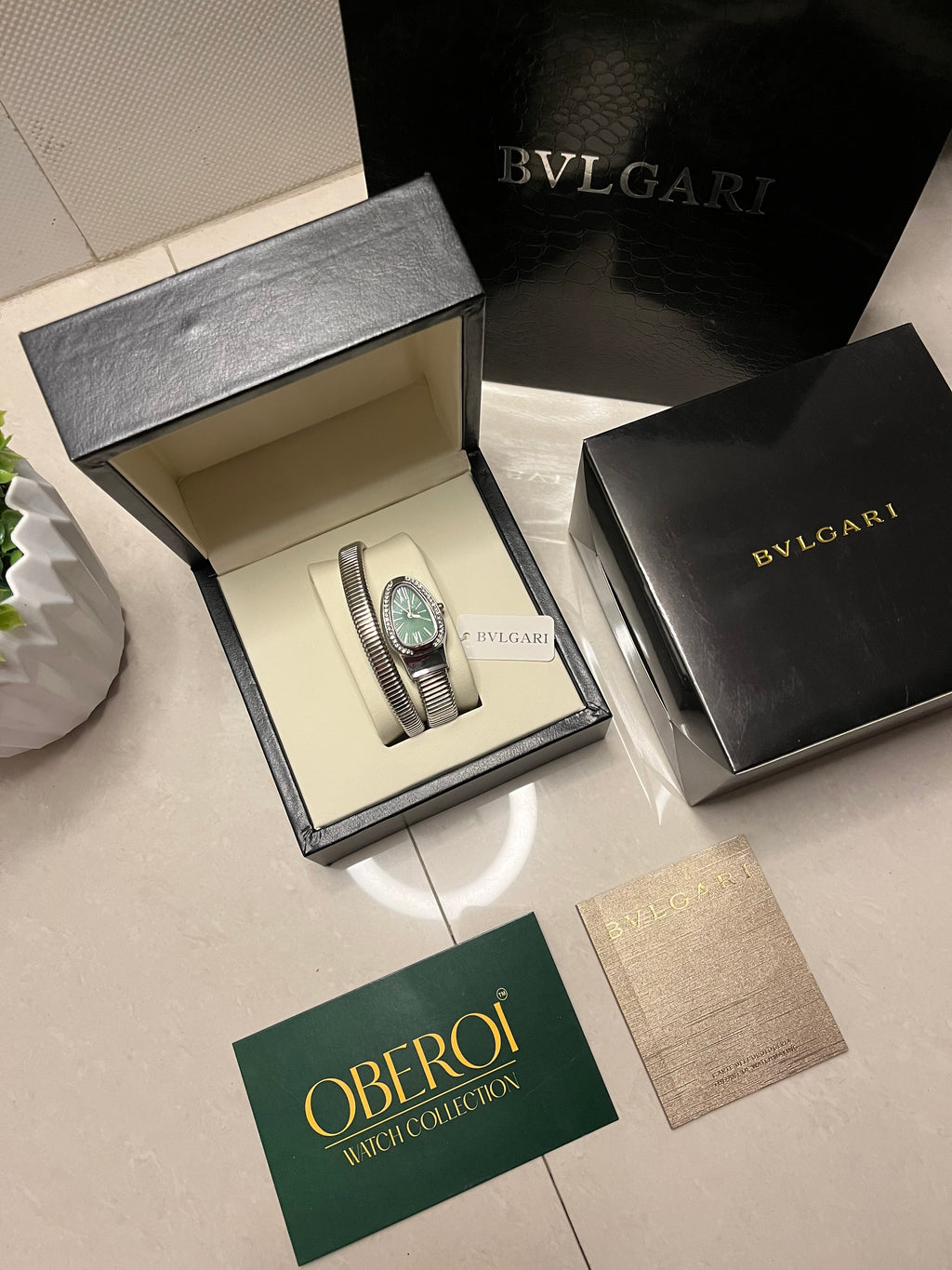 Oberoi Serpenti Emerald Luxe Bracelet Watch Quartz Edition